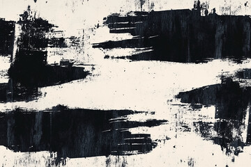 black and white painting with a lot of brush strokes. The brush strokes are very thick and the painting has a lot of texture. The painting has a very bold and expressive look to it