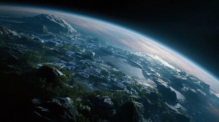 Alien Megacity from Orbit