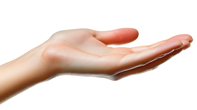A Close-Up of an Outstretched Hand Symbolizing Offering and Connection in a Minimalist Style