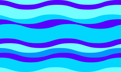 Vibrant blue and purple wavy stripes create a dynamic, seamless pattern. Perfect for backgrounds, website design, or textile prints this image evokes feelings of fluidity, energy, and summer.