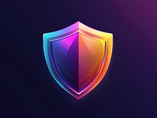 Neon Shield Icon