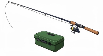 Fishing rod and case for outdoor recreation