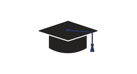 Graduation cap icon graphic design