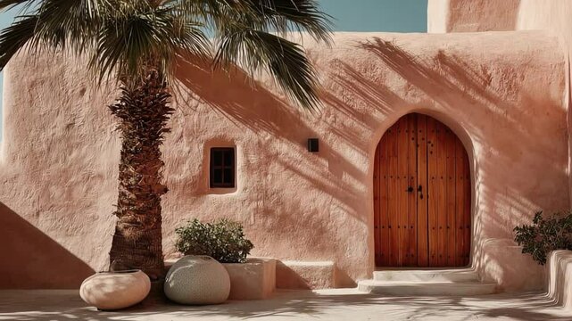 Warm, earthy tones highlight traditional architecture, inviting exploration and tranquility