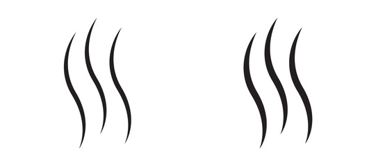 Obraz premium Heat icon in black modern and lines and solid