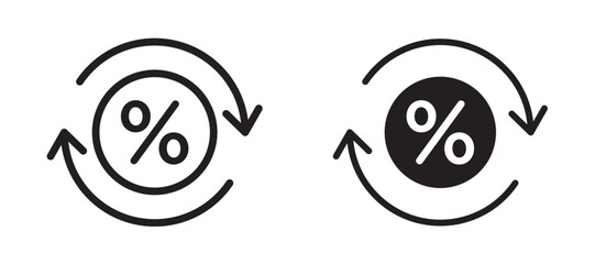 Exchange rate icon in black modern and lines and solid