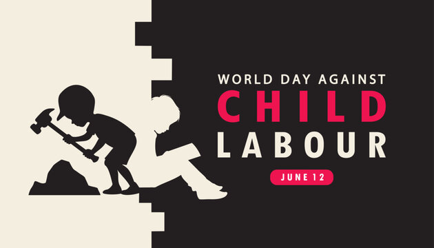 world day against child labour vector concept design