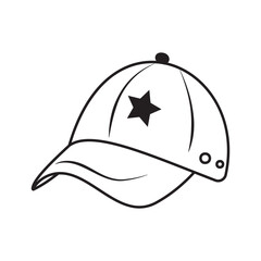baseball cap vector on white background 10 eps