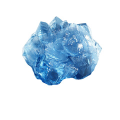 Captivating crystalline formation showcasing ethereal blue hues on isolated field of view