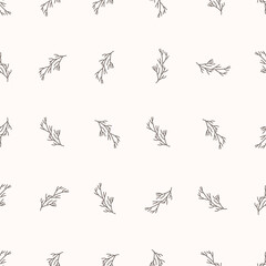 Seamless floral pattern. Idea for fabric, tablecloth pattern, wrapping paper, gift paper. Print ditsy. Motives are scattered randomly. Flower pattern background. cute pattern.