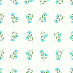 Fototapeta premium Seamless floral pattern. Idea for fabric, tablecloth pattern, wrapping paper, gift paper. Print ditsy. Motives are scattered randomly. Flower pattern background. cute pattern.