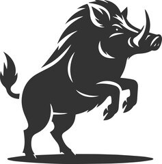 Animal silhouette of a wild boar vector