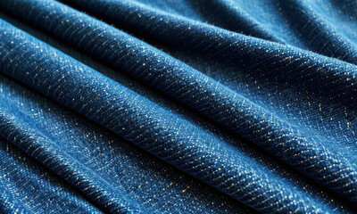 A close-up shot of a blue fabric with intricate texture and pattern
