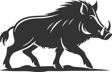 Animal silhouette of a wild boar vector