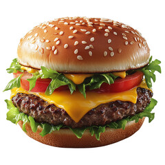 hamburger on a white background