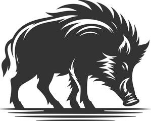 Animal silhouette of a wild boar vector