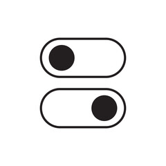 Set of Toggle switch button icon. Setting toggle icons design. Material design switch buttons