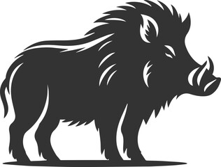 Animal silhouette of a wild boar vector
