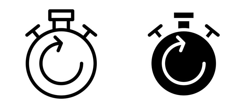 Fast processing icon in black modern and lines and solid