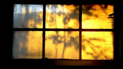 window in an old house with moody lighting and shadows