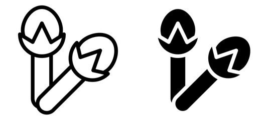 Cloves icon in black modern and lines and solid