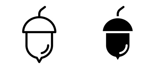 Hazelnut icon in black modern and lines and solid