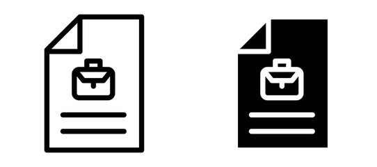 Job description icon in black modern and lines and solid