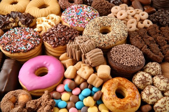 Sweet treats galore. A variety of baked goods and candies