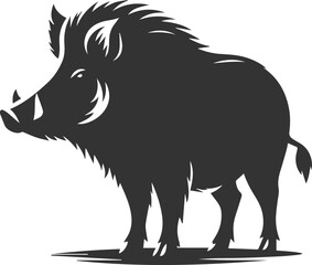 Animal silhouette of a wild boar vector