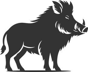 Animal silhouette of a wild boar vector