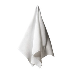 Fototapeta premium Mini dish towel, ultra realistic uhd photo, on white plain isolated, top view, clear contours and boundaries, contrast, standalone full object, no shadows, lifelike accuracy, commercial photoshoot
