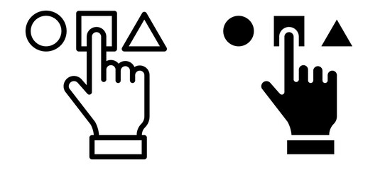 Variety icon in black modern and lines and solid