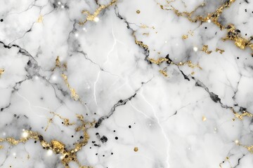 White Marble Texture Background with Natural Veining - Elegant Stone Surface for Interior Design