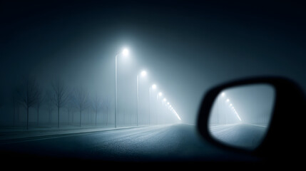 A nighttime cityscape viewed from inside a car, glowing with vibrant lights and blurred reflections on the glass, evoking a cinematic and dreamy urban atmosphere.
