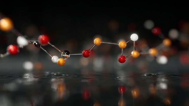 Detailed 3d rendering of pertussis molecule reflecting the current epidemic situation