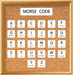 Morse Code International Morse Code on white background. Morse Code sign flat style. Vector