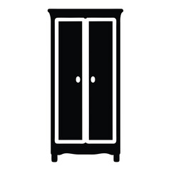 armoire vector silhouette icon - perfect for furniture icons, decals, or eps crafts.