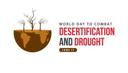 world day to combat desertification and drought vector design