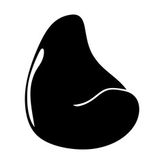bean bag vector silhouette icon - perfect for furniture icons, decals, or SVG crafts.