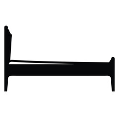 bed frame vector silhouette icon - perfect for furniture icons, decals, or eps crafts.