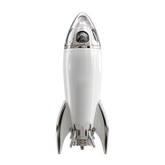 Mini rocket ship, ultra realistic uhd photo, on transparent background
