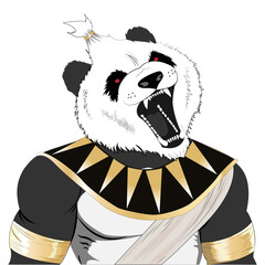 Panda cartoon mascot illustration vector.ai