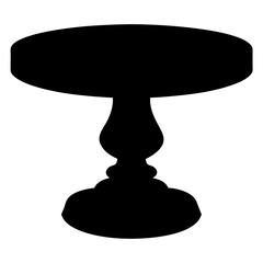 bistro table vector silhouette icon - perfect for furniture icons, decals, or SVG crafts.