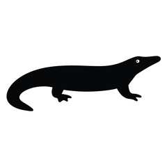 bichir vector silhouette icon - ideal for fishing logos, seafood icons, and aquatic-themed graphics.