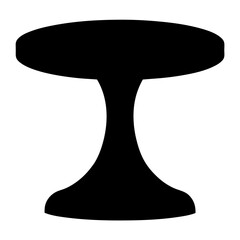 bistro table vector silhouette icon - perfect for furniture icons, decals, or SVG crafts.