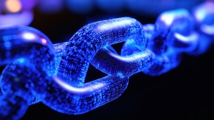 Creative glowing big data block chain background. Cryptocurrency and software concept. 3D Rendering. illustration , no logos, no brands