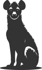 Animal vector silhouette of a hyena isolated drawing
