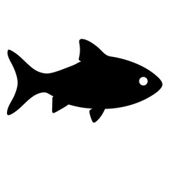 bonefish vector silhouette icon - ideal for fishing logos, seafood icons, and aquatic-themed graphics.