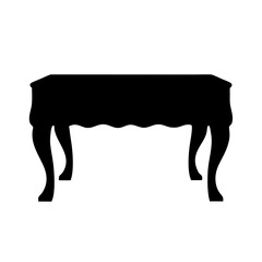 buffet table vector silhouette icon - perfect for furniture icons, decals, or SVG crafts.