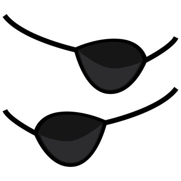 pirates eye patch, flat minimalist.